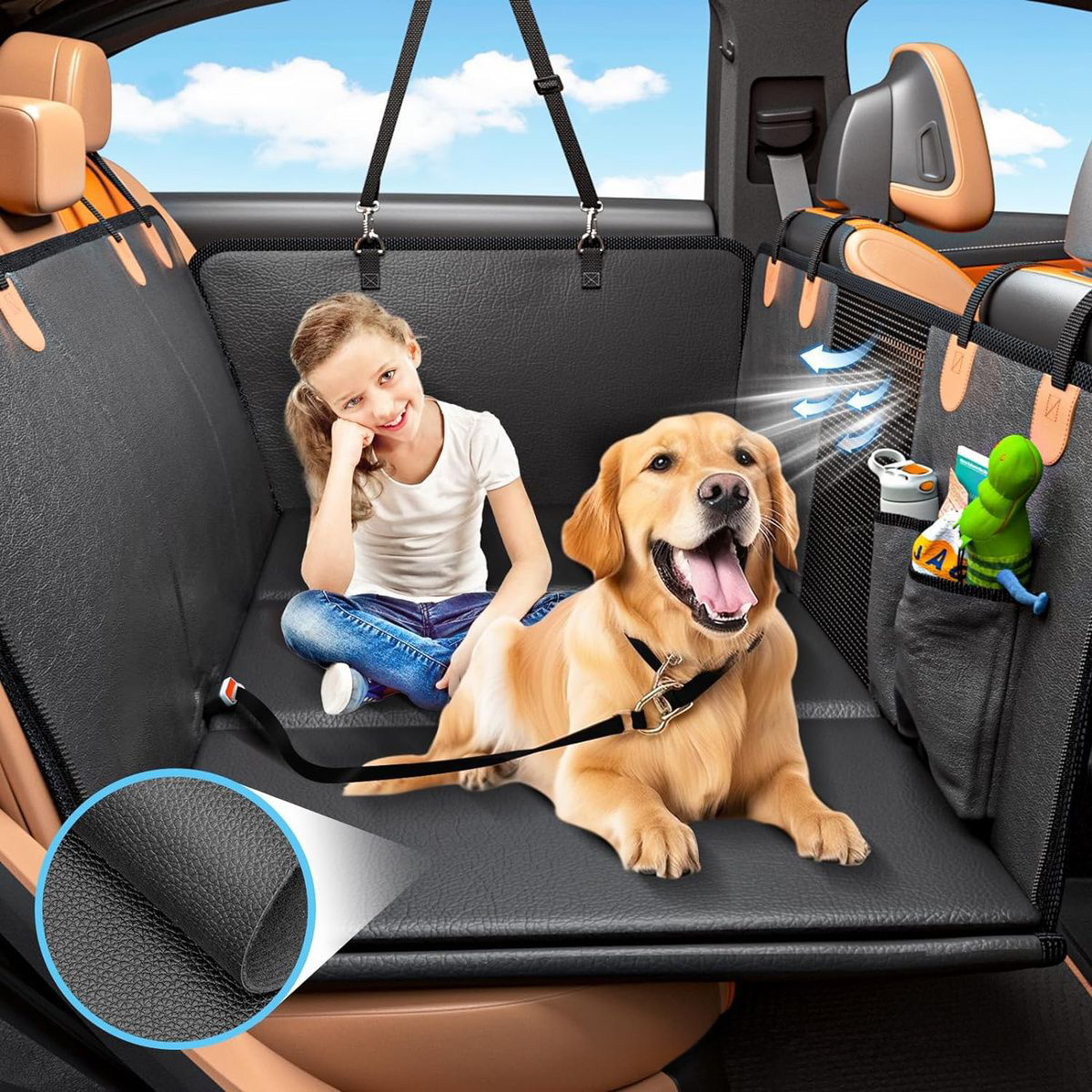 RoadPaw hard-bottom back seat extender